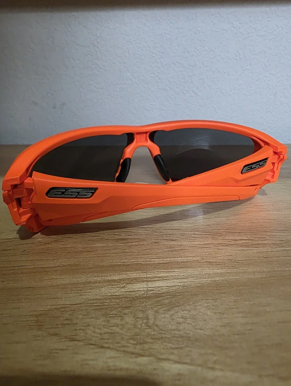 ESS Rollbar Ballistic Sunglasses Hi-Vis Orange Frame Safety Glasses With Case